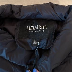 Black shirt puffer jacket new with tags